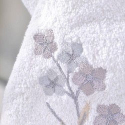 Πετσέτες Σετ Bath Jolie White-Grey Cotton Rythmos 3Τεμ