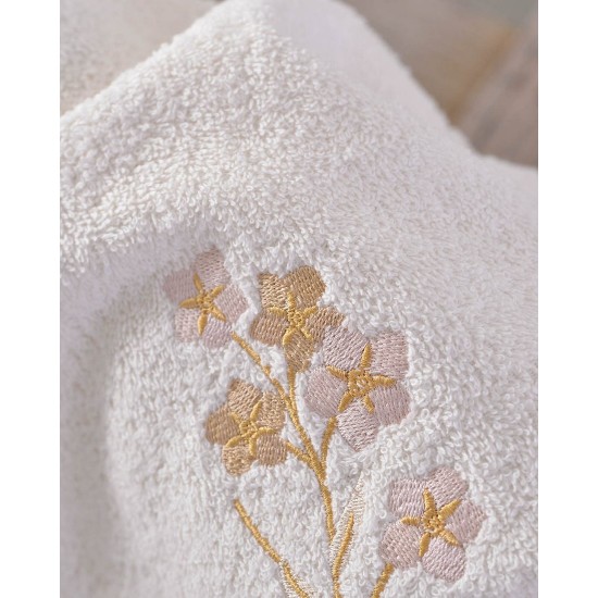 Πετσέτες Σετ Bath Jolie Ecru Cotton Rythmos 3Τεμ