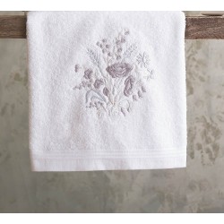 Πετσέτες Σετ Bath Annalise White-Grey Cotton Rythmos 3Τεμ Πετσέτες Σετ Bath Annalise White-Grey Cotton Rythmos 3Τεμ