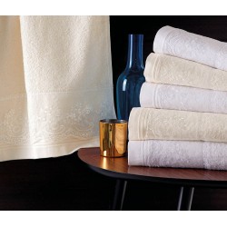 Πετσέτες Νυφικές Με Δαντέλα Σετ Wedding Collection Katherina White Cotton Rythmos 3Τεμ