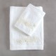 Πετσέτες Σετ Bath Collection Hemera White-Ecru Cotton Rythmos 3Τεμ