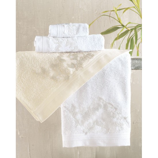 Πετσέτες Σετ Bath Collection Electra Ecru Cotton Rythmos 3Τεμ