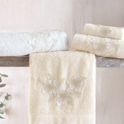 Πετσέτες Σετ Bath Collection Aragon Ecru Cotton Rythmos 3Τεμ