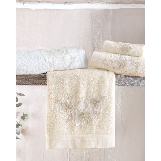 Πετσέτες Σετ Bath Collection Aragon Ecru Cotton Rythmos 3Τεμ