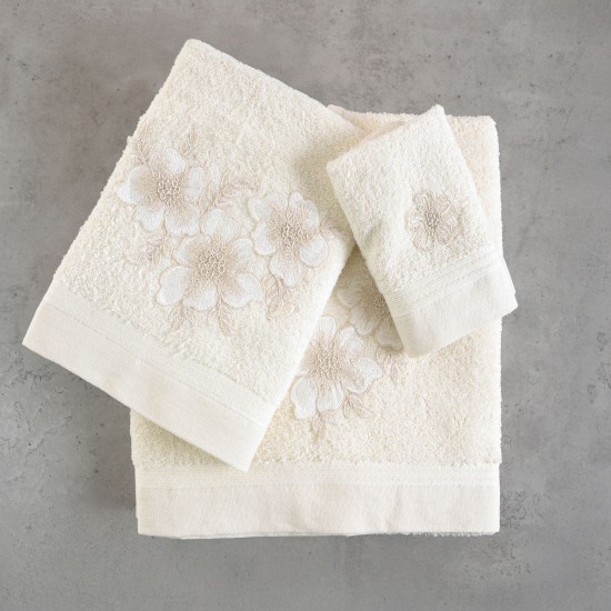 Πετσέτες Σετ Bath Collection Aragon Ecru Cotton Rythmos 3Τεμ