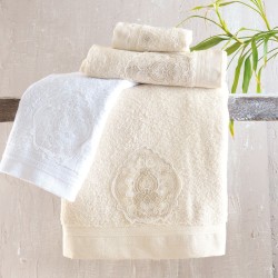 Πετσέτες Σετ Bath Collection Thalia Ecru Cotton Rythmos 3Τεμ