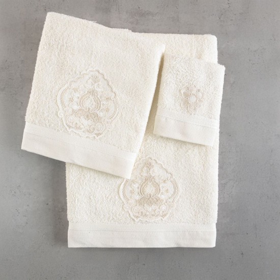Πετσέτες Σετ Bath Collection Thalia Ecru Cotton Rythmos 3Τεμ