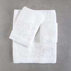 Πετσέτες Σετ Bath Collection Rhea White Cotton Rythmos 3Τεμ