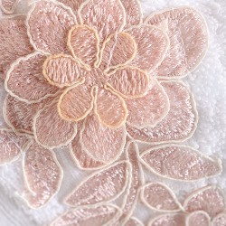 Πετσέτες Σετ Bath Collection Hemera White-Pink Cotton Rythmos 3Τεμ