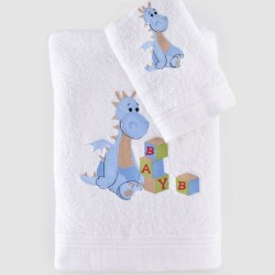 Πετσέτες Βρεφικές Σετ Bath Willy Light Blue Cotton Rythmos 2Τεμ