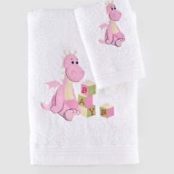 Πετσέτες Βρεφικές Σετ Bath Willy Pink Cotton Rythmos 2Τεμ