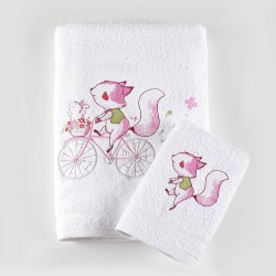 Πετσέτες Βρεφικές Σετ Bath Clunny Pink Cotton Rythmos 2Τεμ