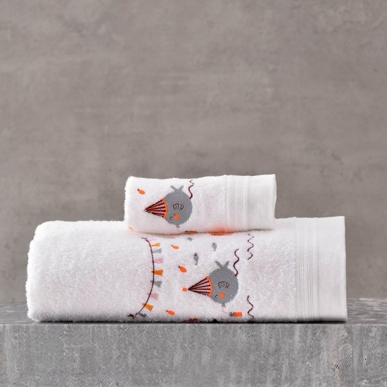 Πετσέτες Βρεφικές Σετ Bath Bubbles Orange Cotton Rythmos 2Τεμ