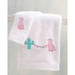 Πετσέτες Βρεφικές Σετ Bath Diego Pink Cotton Rythmos 2Τεμ