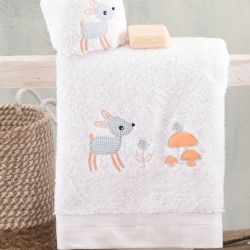 Πετσέτες Βρεφικές Σετ Bath Floppy Light Blue Cotton Rythmos 2Τεμ