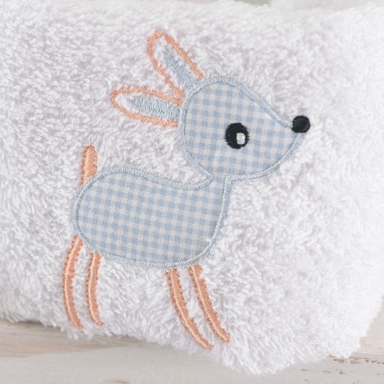 Πετσέτες Βρεφικές Σετ Bath Floppy Light Blue Cotton Rythmos 2Τεμ