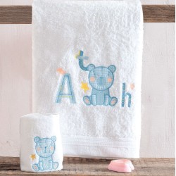 Πετσέτες Παιδικές Σετ Newborn Arthur L.Blue Cotton Rythmos 2Τεμ