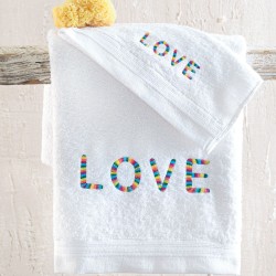 Πετσέτες Παιδικές Σετ Newborn Love Cotton Rythmos 2Τεμ