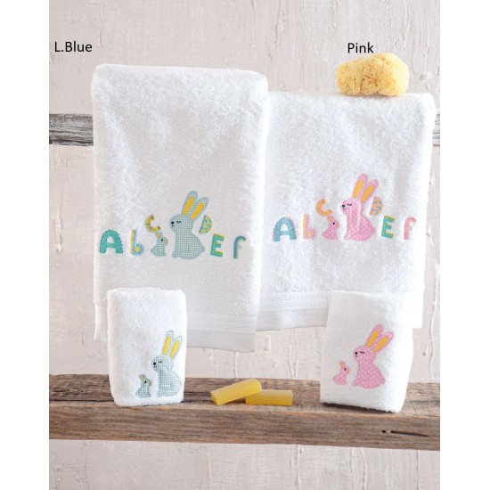 Πετσέτες Παιδικές Σετ Newborn Miffy L.Blue Cotton Rythmos 2Τεμ