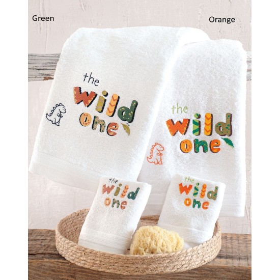 Πετσέτες Παιδικές Σετ Newborn Wild Baby Green Cotton Rythmos 2Τεμ