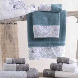 Πετσέτες Σετ Bath Towel Ortensia Cotton ( Σε Συσκευασία Δώρου) Rythmos 3Τεμ