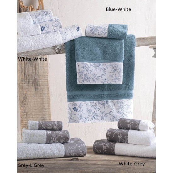 Πετσέτες Σετ Bath Towel Ortensia Cotton Rythmos 3Τεμ