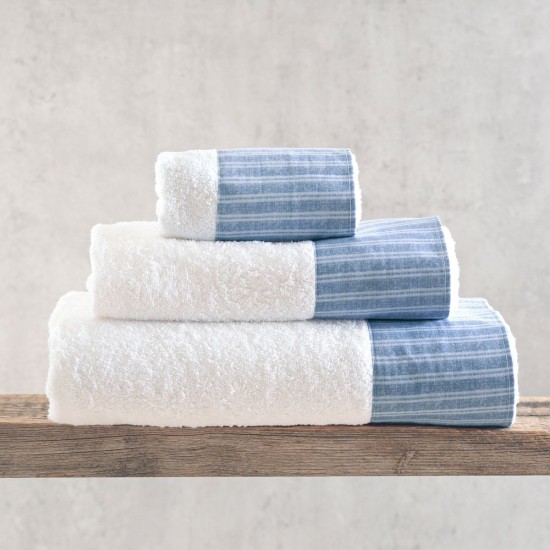 Πετσέτες Σετ Bath Collection Masters Blue Cotton Rythmos 3Τεμ