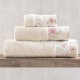 Πετσέτες Σετ Bath Collection Sorin Ecru-Pink Σε Κουτί Cotton Rythmos 3Τεμ
