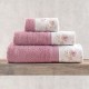 Πετσέτες Σετ Bath Collection Sorin Pomegranate-Pink Σε Κουτί Cotton Rythmos 3Τεμ