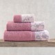 Πετσέτες Σετ Bath Collection Aurora Pomegranate-Pink Cotton Rythmos 3Τεμ