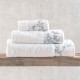 Πετσέτες Σετ Bath Collection Odet White-White Σε Κουτί Cotton Rythmos 3Τεμ