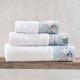 Πετσέτες Σετ Bath Collection Margo White Σε Κουτί Cotton Rythmos 3Τεμ