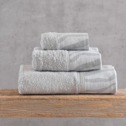 Πετσέτες Σετ Bath Eloise Grey-Grey (Σε Κουτί) Cotton Rythmos 3Τεμ