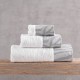 Πετσέτες Σετ Bath Trisha White-Grey Cotton Rythmos 3Τεμ