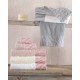 Πετσέτες Σετ Bath Trisha White-Grey Cotton Rythmos 3Τεμ