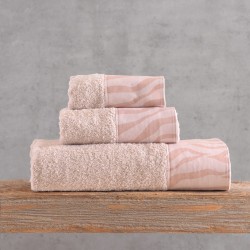 Πετσέτες Σετ Bath Trisha Powder-Pink Cotton Rythmos 3Τεμ