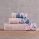 Πετσέτες Σετ Bath Springtime Powder-D.Blue Cotton Rythmos 3Τεμ