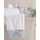 Πετσέτες Σετ Bath Springtime White-Green Cotton Rythmos 3Τεμ