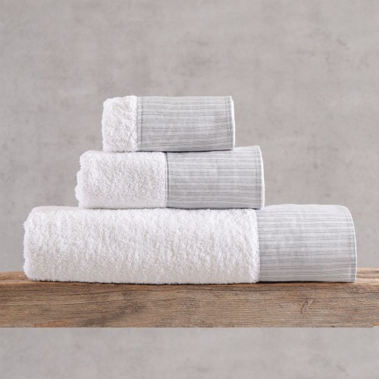 Πετσέτες Σετ Bath Imperia Grey Cotton Rythmos 3Τεμ
