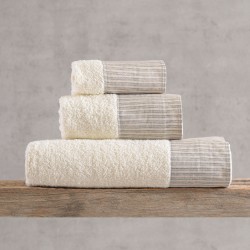 Πετσέτες Σετ Bath Imperia Beige Cotton Rythmos 3Τεμ