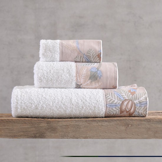 Πετσέτες Σετ Bath Nezure Beige Cotton Rythmos 3Τεμ Πετσέτες Σετ Bath Nezure Beige Cotton Rythmos 3Τεμ