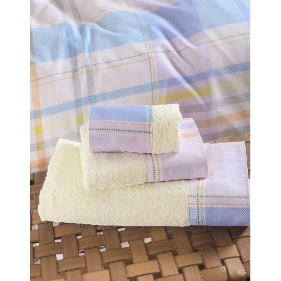 Πετσέτες Σετ Bath Frame Mauve Cotton Rythmos 3Τεμ
