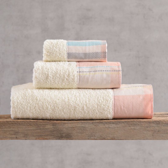 Πετσέτες Σετ Bath Frame Salmon Cotton Rythmos 3Τεμ