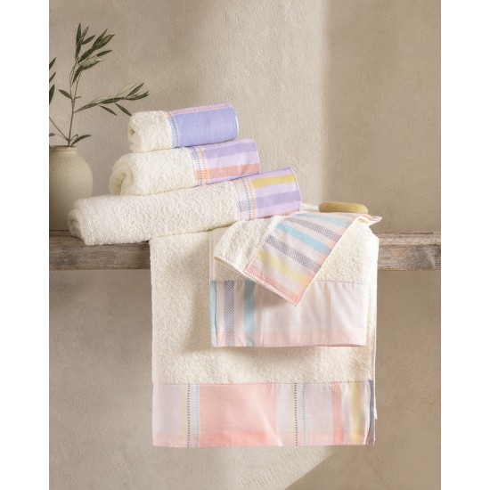 Πετσέτες Σετ Bath Frame Salmon Cotton Rythmos 3Τεμ
