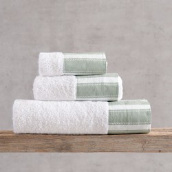 Πετσέτες Σετ Bath Lesley Green Cotton Rythmos 3Τεμ