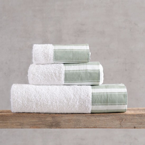 Πετσέτες Σετ Bath Lesley Green Cotton Rythmos 3Τεμ Πετσέτες Σετ Bath Lesley Green Cotton Rythmos 3Τεμ