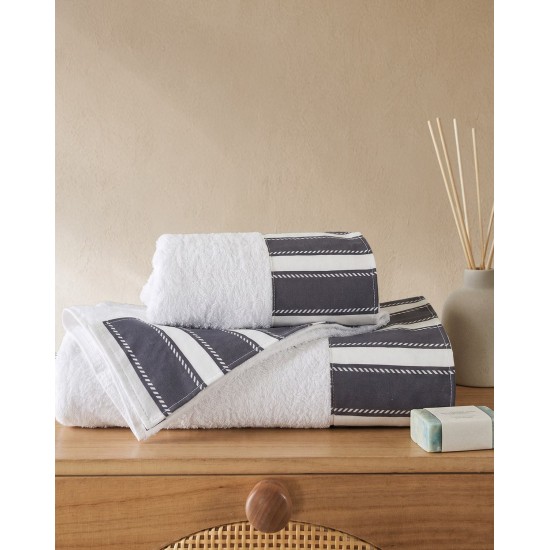 Πετσέτες Σετ Bath Lesley D.Blue Cotton Rythmos 3Τεμ