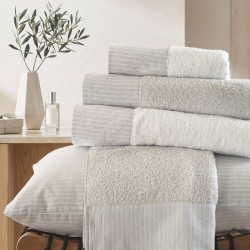 Πετσέτες Σετ Bath Sand White - Grey Cotton (Σε Κουτί) Rythmos 3Τεμ Πετσέτες Σετ Bath Sand White - Grey Cotton (Σε Κουτί) Rythmos 3Τεμ