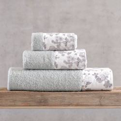 Πετσέτες Σετ Bath Camelia Grey-White Cotton Rythmos 3Τεμ Πετσέτες Σετ Bath Camelia Grey-White Cotton Rythmos 3Τεμ