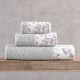 Πετσέτες Σετ Bath Camelia Grey-White Cotton Rythmos 3Τεμ Πετσέτες Σετ Bath Camelia Grey-White Cotton Rythmos 3Τεμ